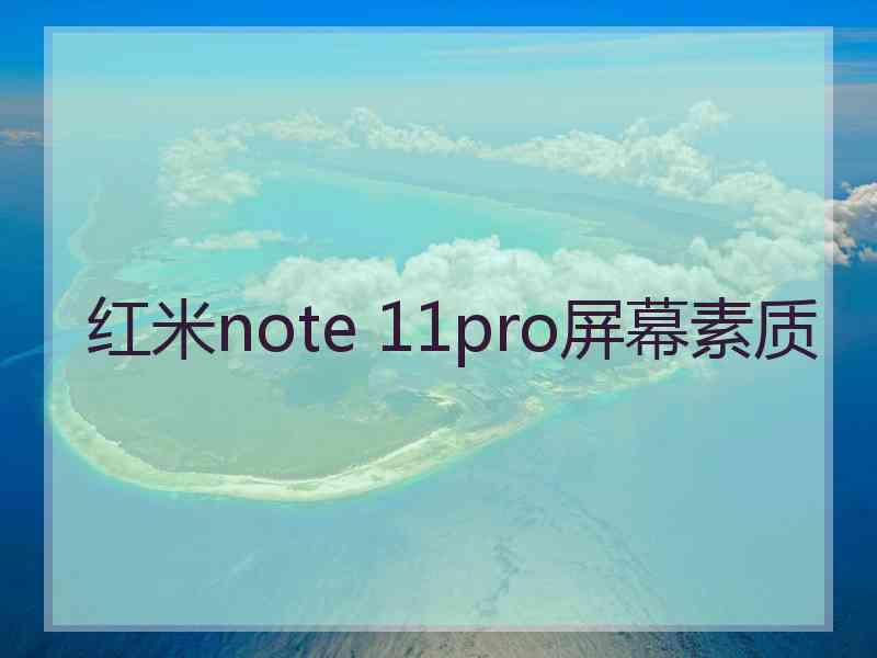 红米note 11pro屏幕素质