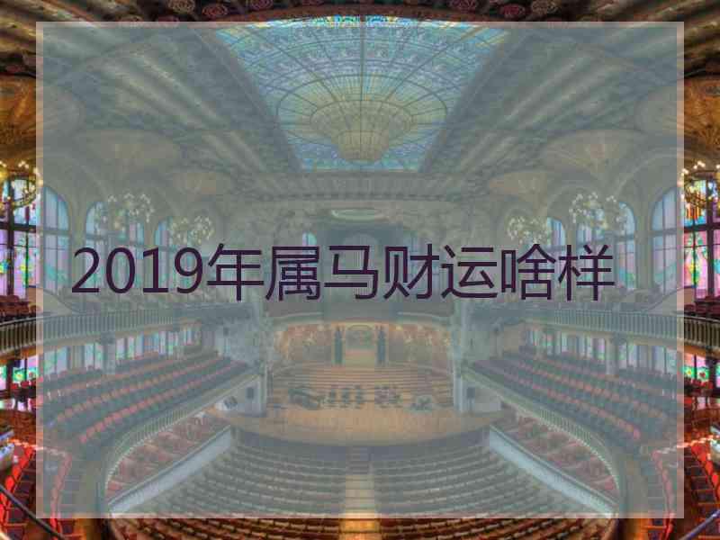 2019年属马财运啥样