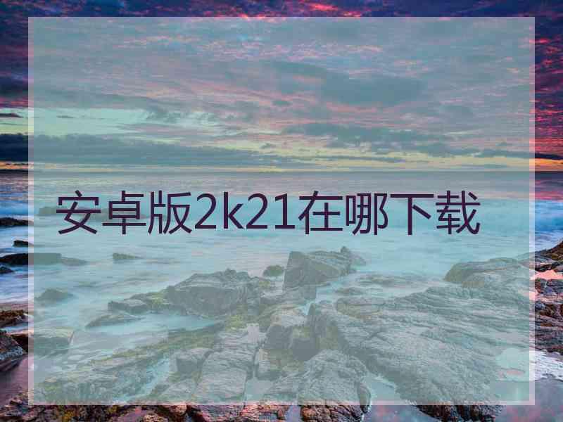 安卓版2k21在哪下载