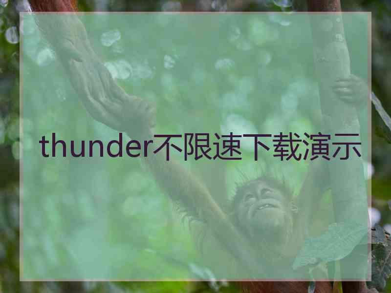 thunder不限速下载演示