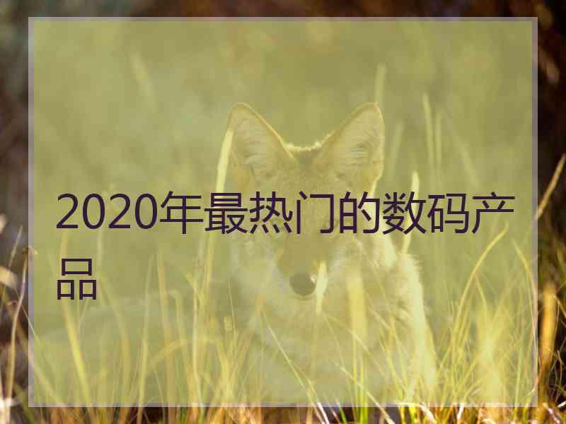 2020年最热门的数码产品