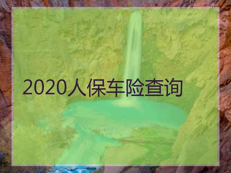 2020人保车险查询