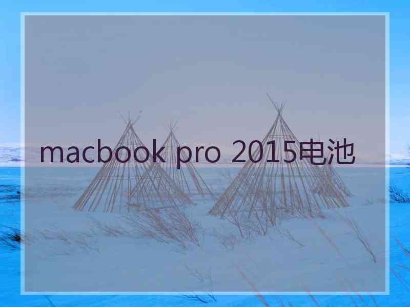 macbook pro 2015电池