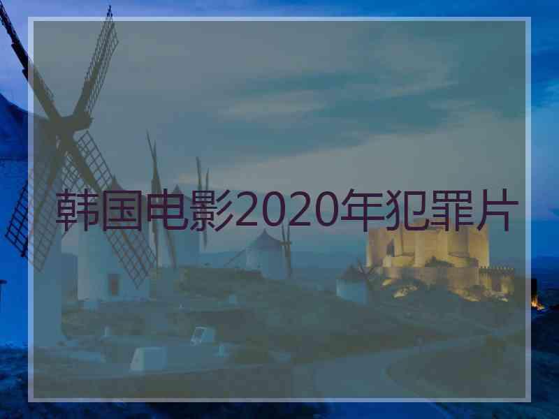 韩国电影2020年犯罪片