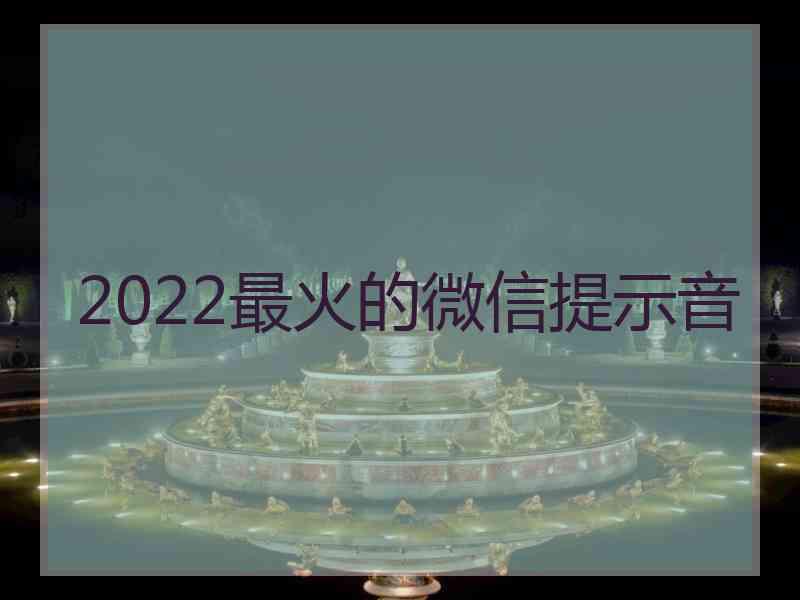 2022最火的微信提示音