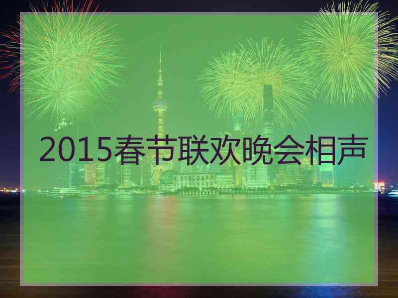 2015春节联欢晚会相声