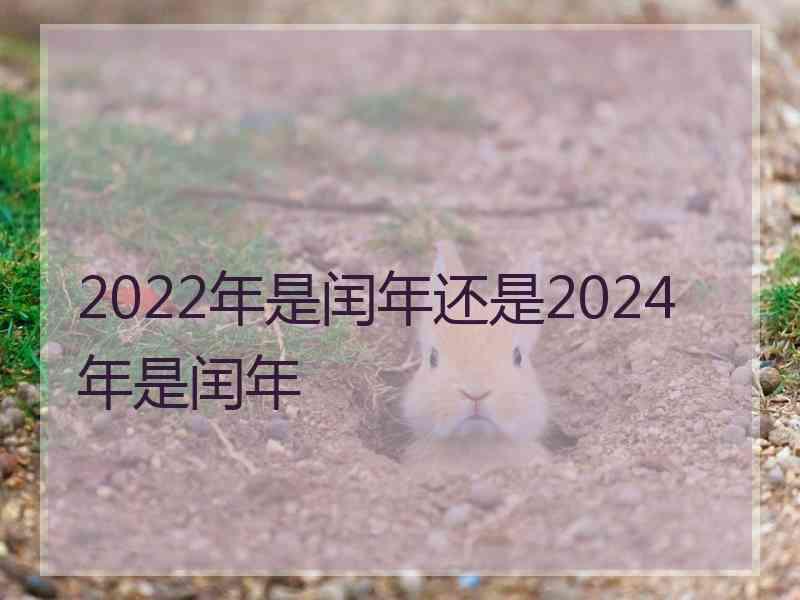 2022年是闰年还是2024年是闰年