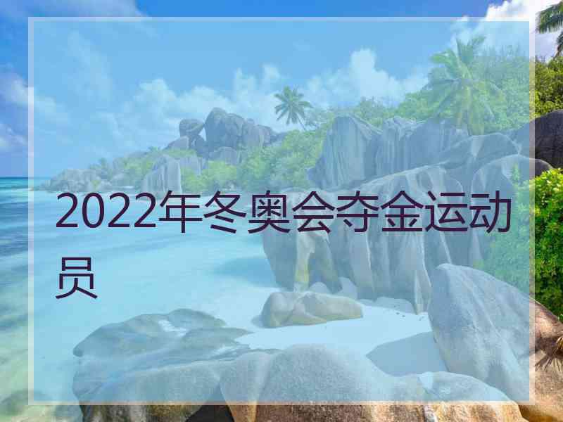 2022年冬奥会夺金运动员