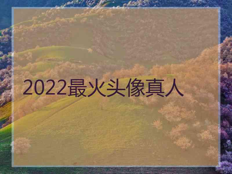 2022最火头像真人