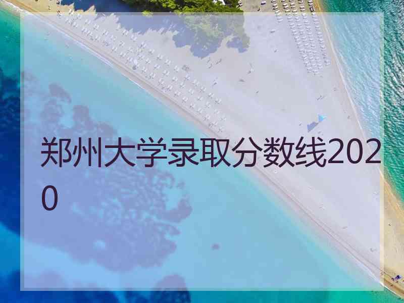 郑州大学录取分数线2020