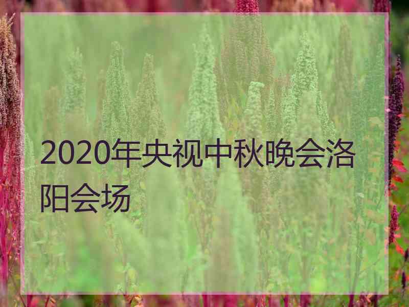 2020年央视中秋晚会洛阳会场