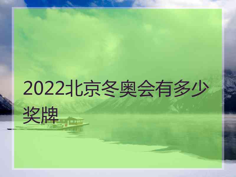 2022北京冬奥会有多少奖牌