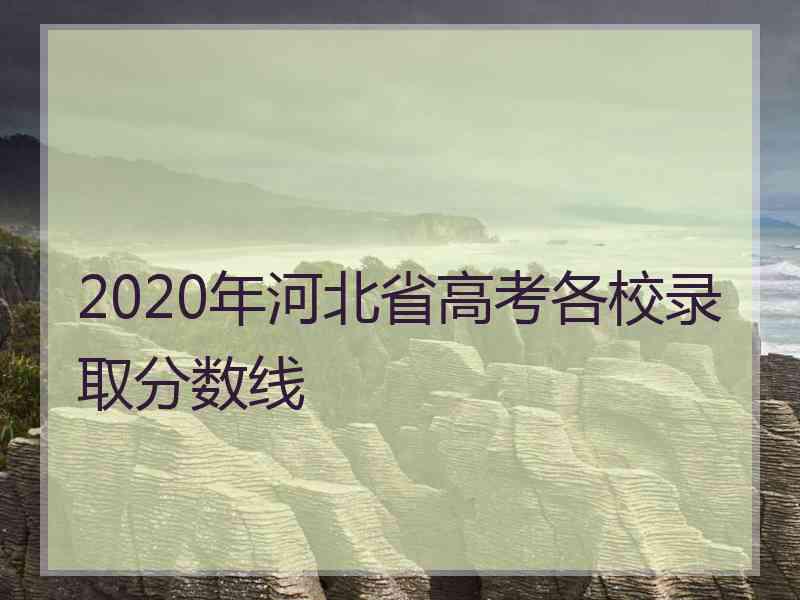 2020年河北省高考各校录取分数线