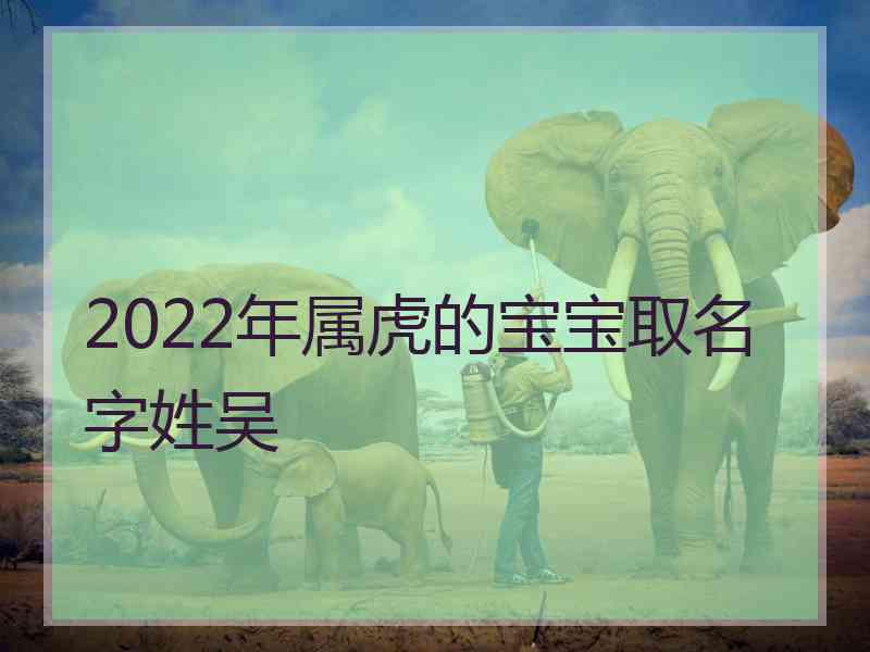 2022年属虎的宝宝取名字姓吴