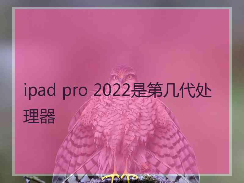 ipad pro 2022是第几代处理器