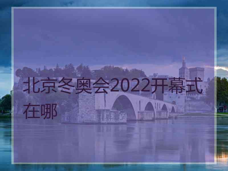 北京冬奥会2022开幕式在哪