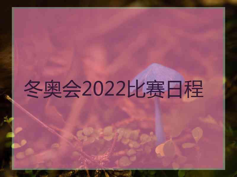 冬奥会2022比赛日程