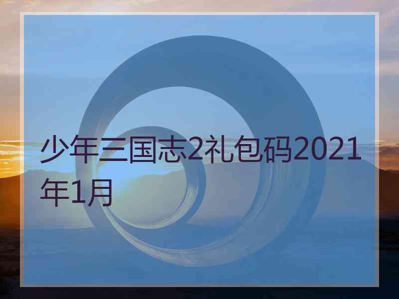 少年三国志2礼包码2021年1月