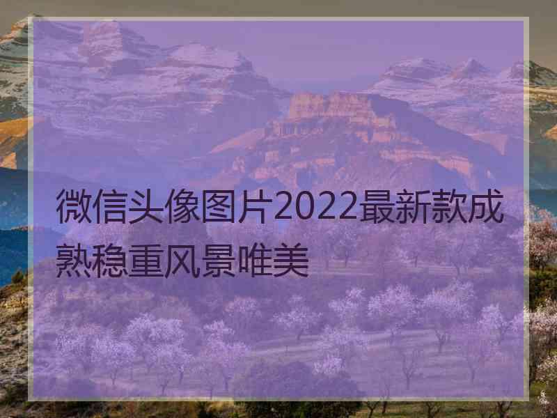 微信头像图片2022最新款成熟稳重风景唯美