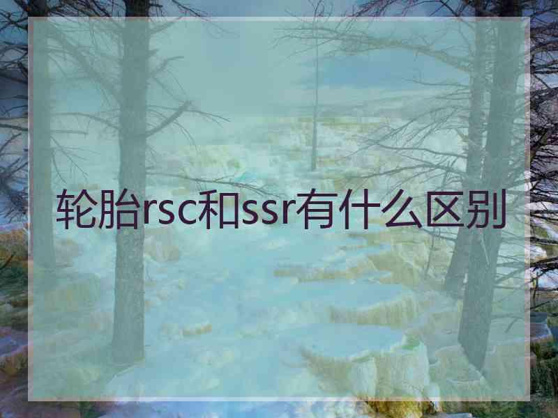 轮胎rsc和ssr有什么区别