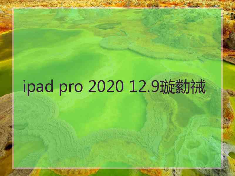 ipad pro 2020 12.9璇勬祴