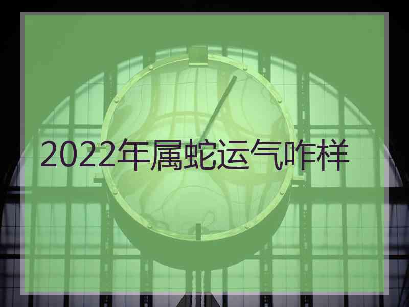 2022年属蛇运气咋样