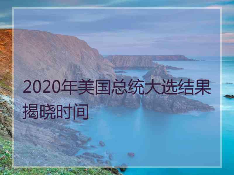 2020年美国总统大选结果揭晓时间