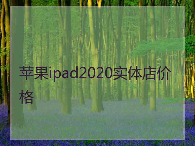 苹果ipad2020实体店价格