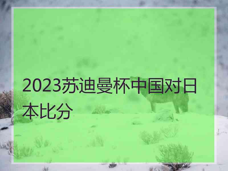 2023苏迪曼杯中国对日本比分