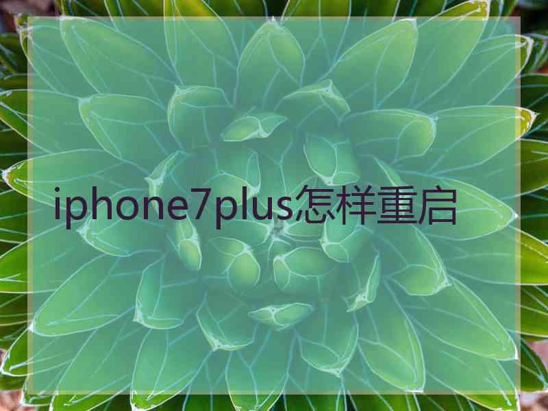 iphone7plus怎样重启