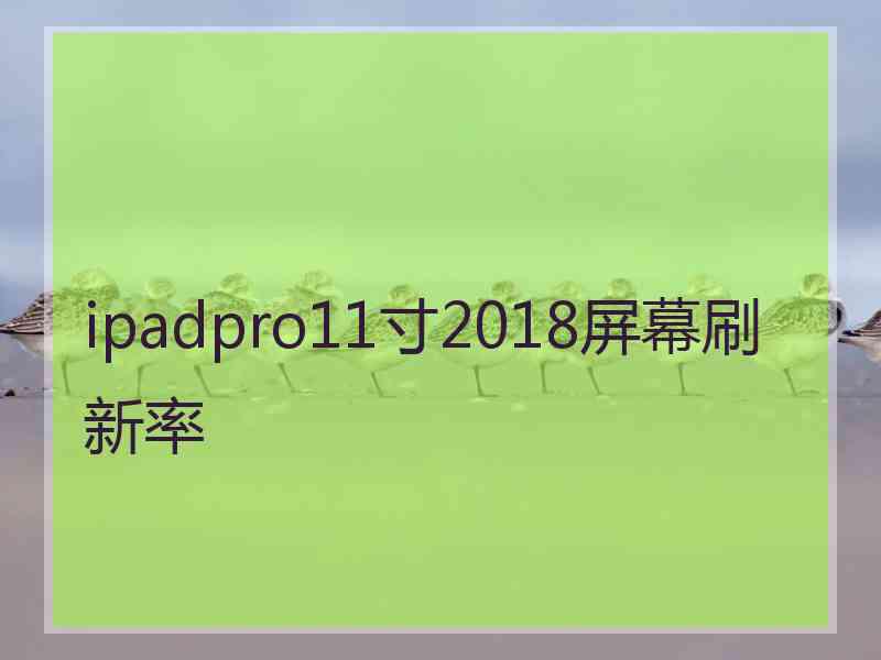 ipadpro11寸2018屏幕刷新率