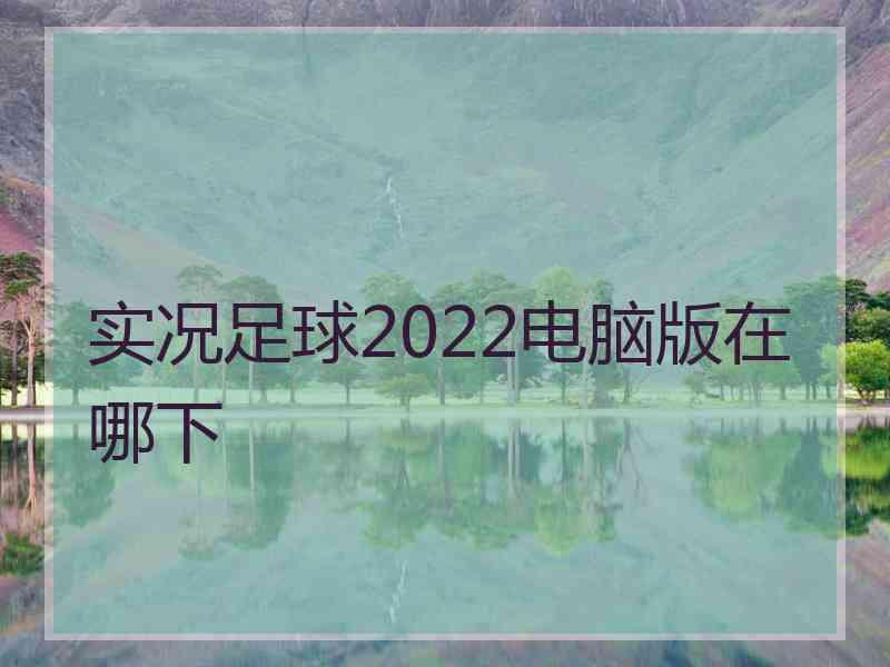 实况足球2022电脑版在哪下