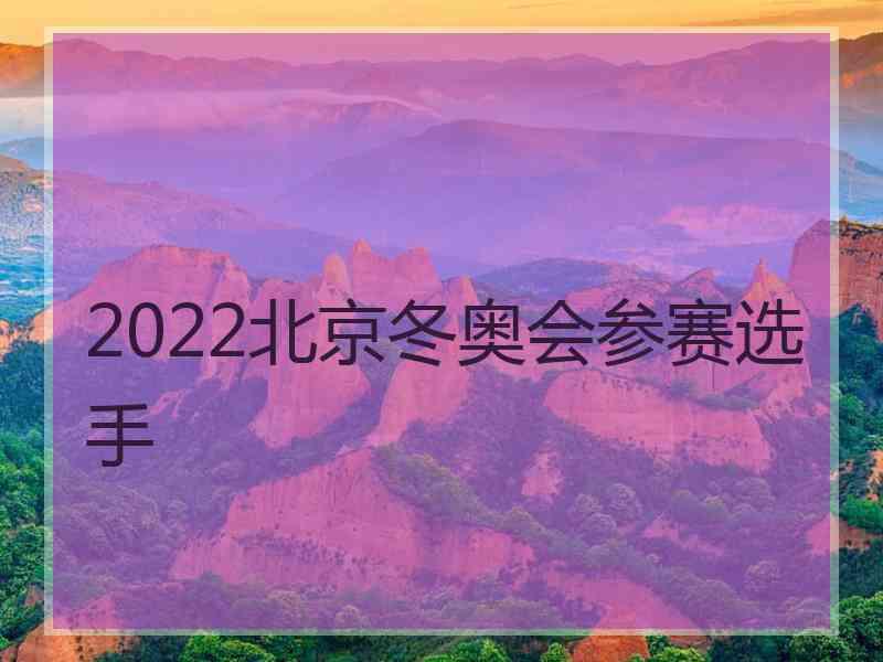 2022北京冬奥会参赛选手