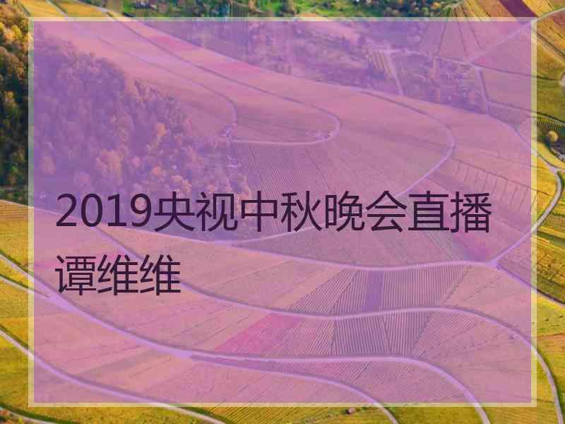 2019央视中秋晚会直播谭维维