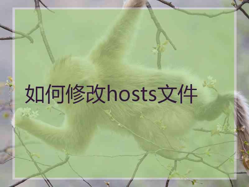 如何修改hosts文件