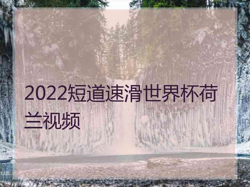 2022短道速滑世界杯荷兰视频