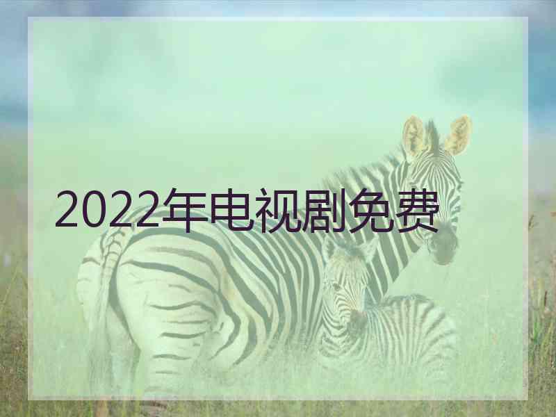 2022年电视剧免费