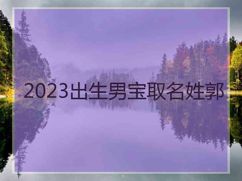 2023出生男宝取名姓郭