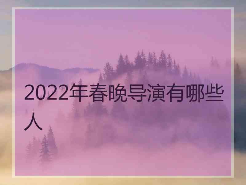 2022年春晚导演有哪些人