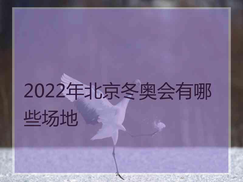 2022年北京冬奥会有哪些场地