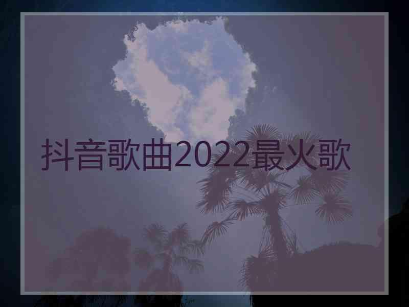 抖音歌曲2022最火歌