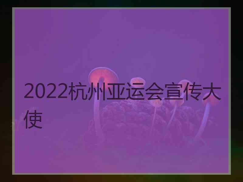 2022杭州亚运会宣传大使