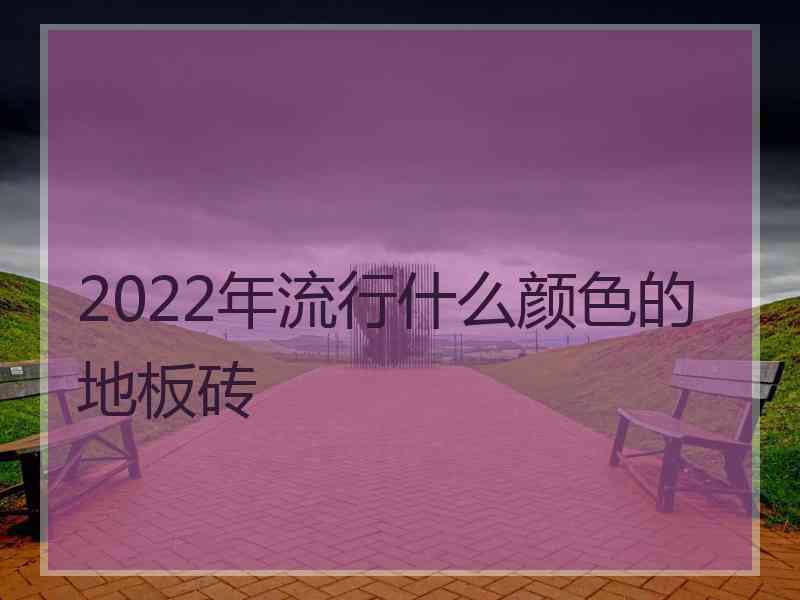 2022年流行什么颜色的地板砖