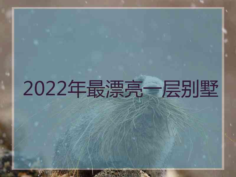 2022年最漂亮一层别墅