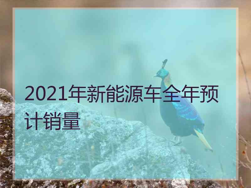 2021年新能源车全年预计销量