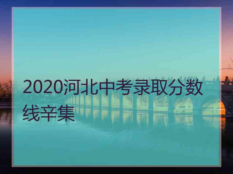 2020河北中考录取分数线辛集