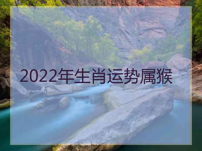 2022年生肖运势属猴