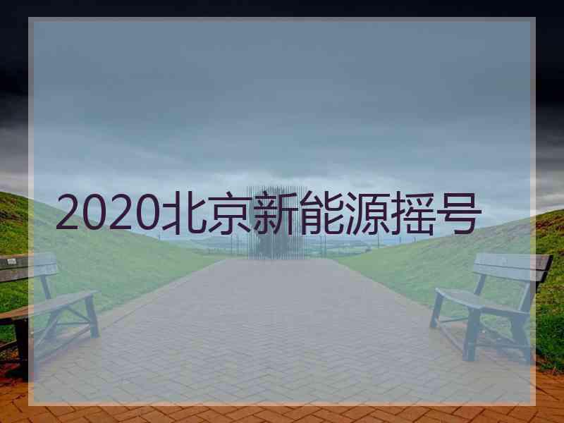 2020北京新能源摇号