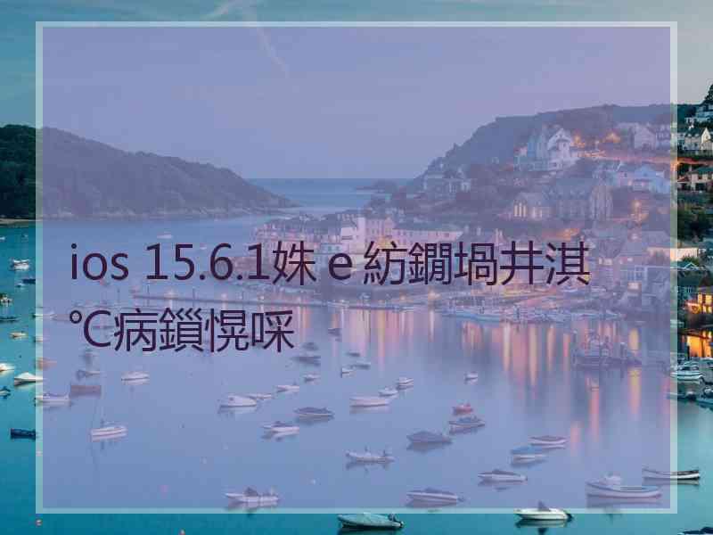 ios 15.6.1姝ｅ紡鐗堝井淇℃病鎻愰啋