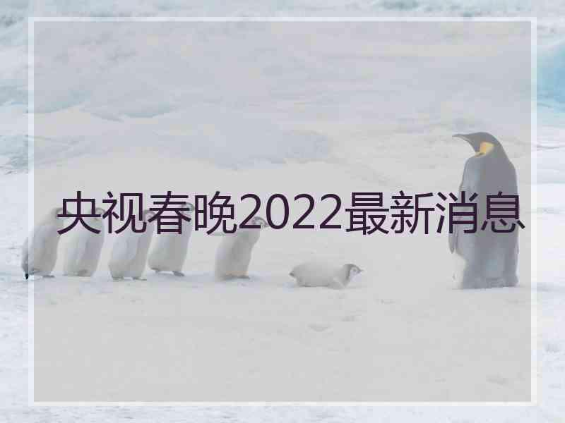 央视春晚2022最新消息